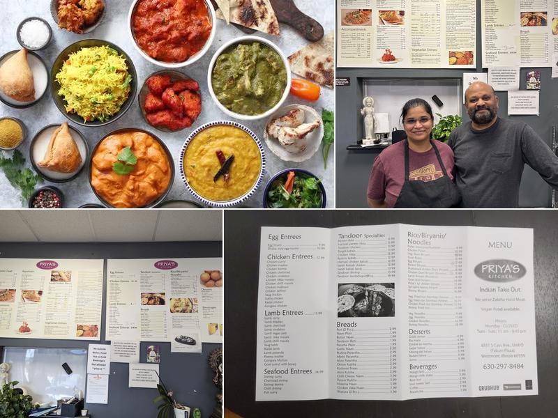 Priya's Kitchen Westmont Menu