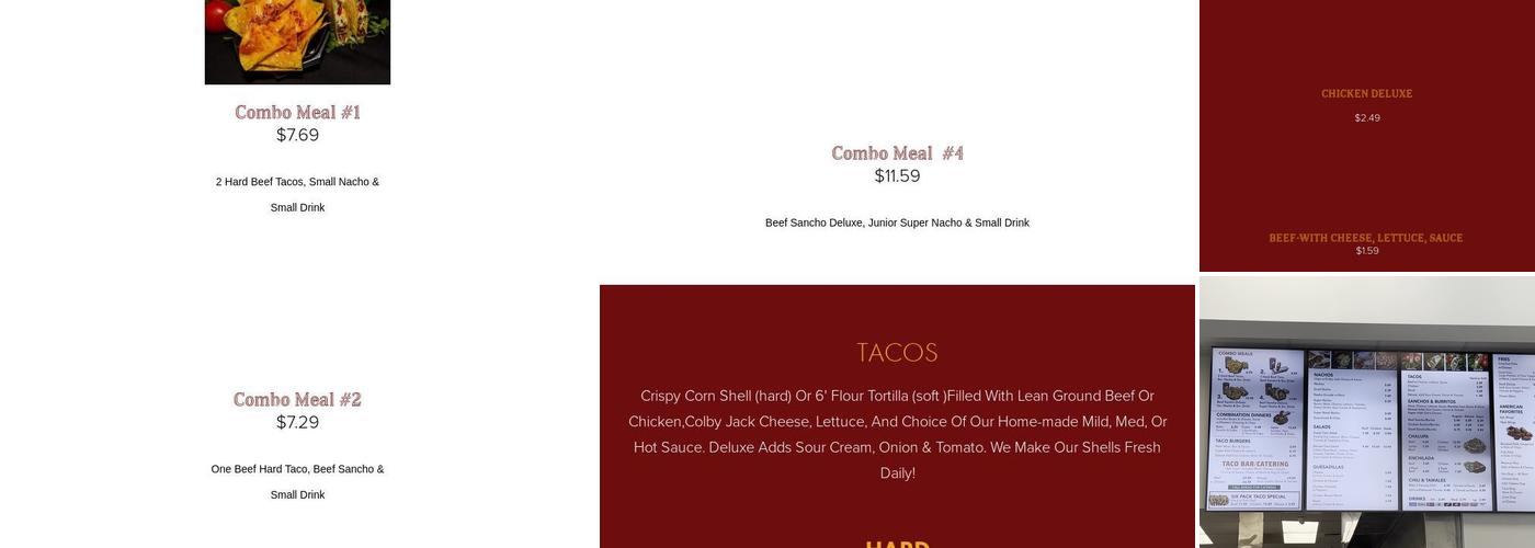 Taco Gringo Menu