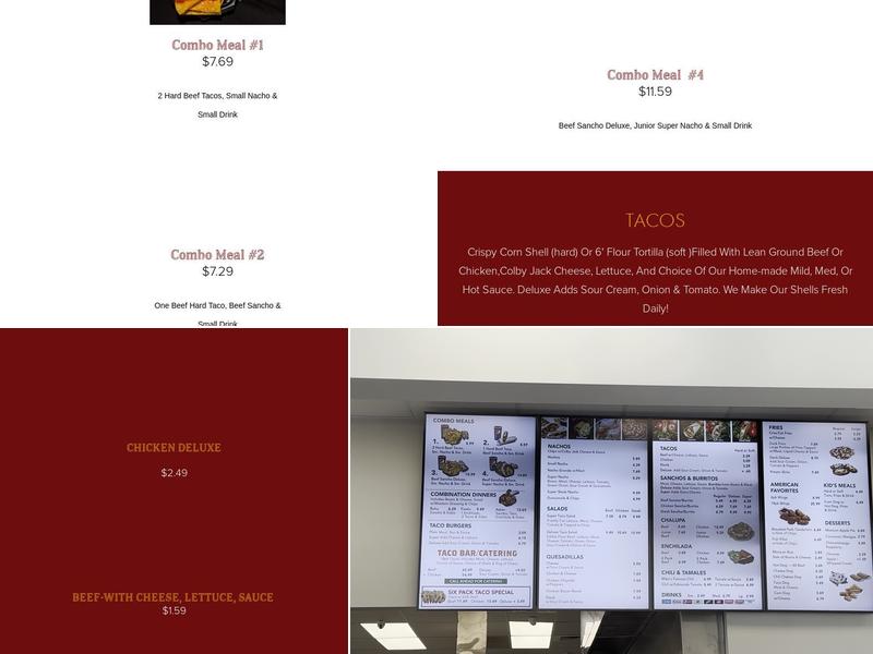 Taco Gringo Menu