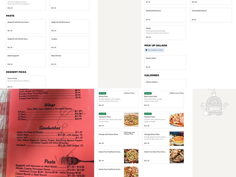 Tower Square Pizza Menu