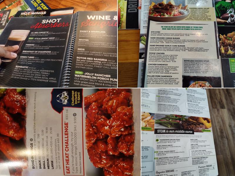 Quaker Steak & Lube Menu