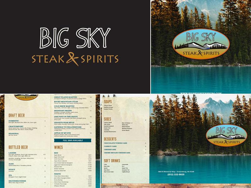 Big Sky Steak & Spirits Menu
