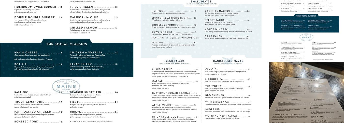 Brick + Mortar Menu