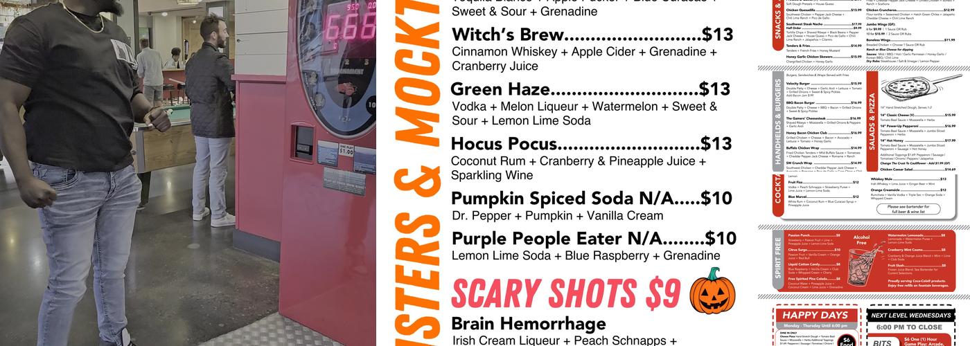 Velocity Bowling Newport Menu