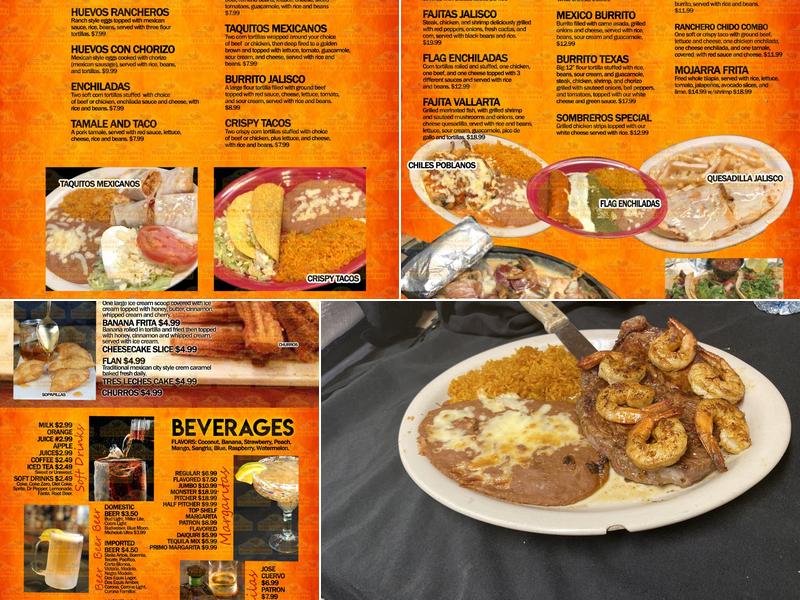 Guadalajara mexican grill New Iberia Menu