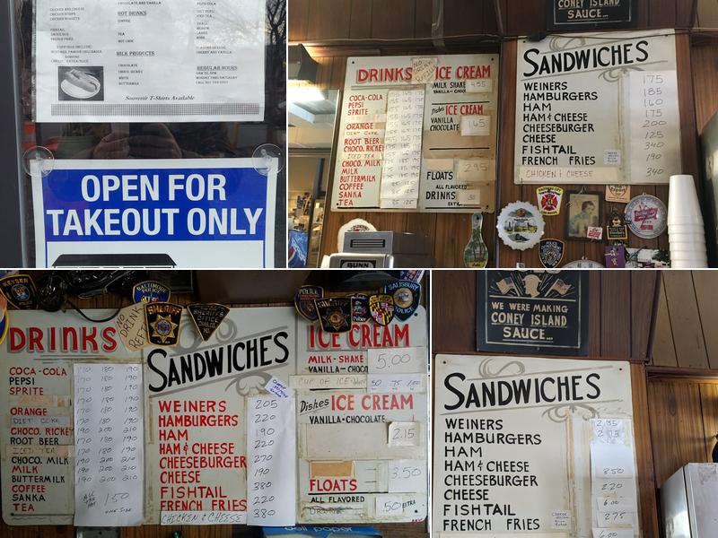 Curtis Famous Weiners Menu