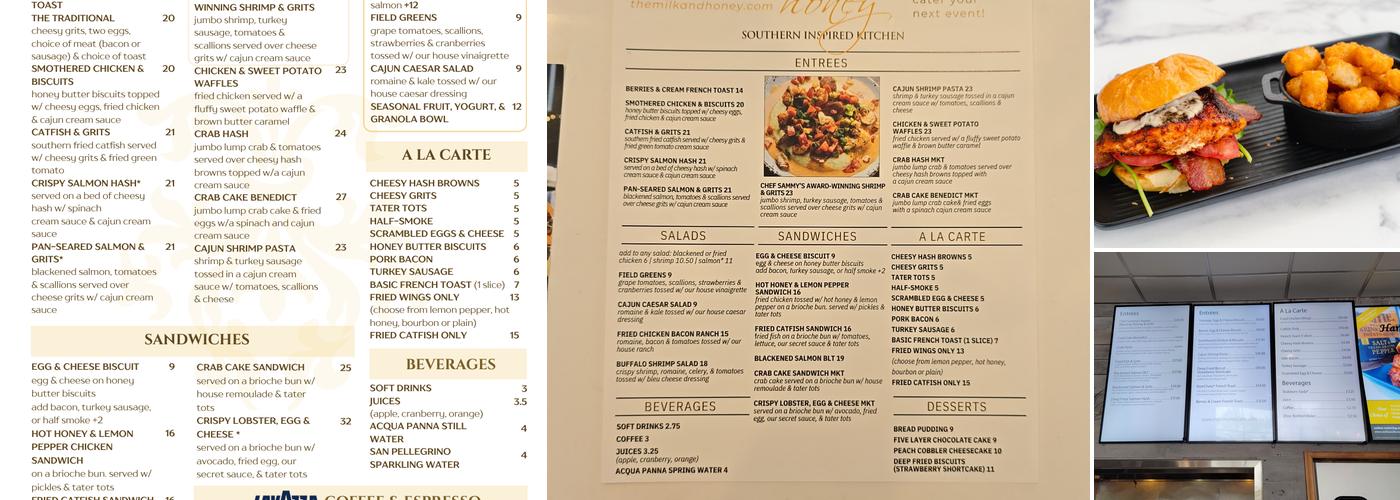 Milk & Honey Glenarden Menu