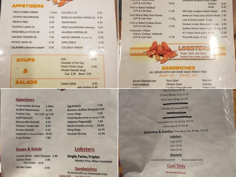 Wheelock inn Menu