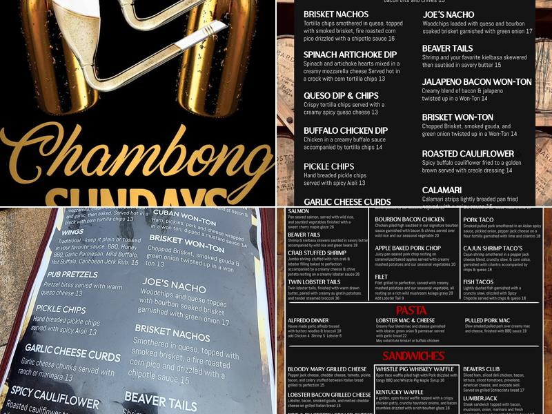 Beaver's Pub Menu