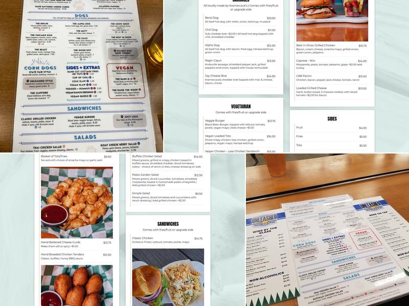 Unleashed Hounds and Hops Menu