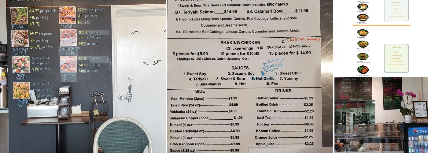 Shaking Bowl Menu