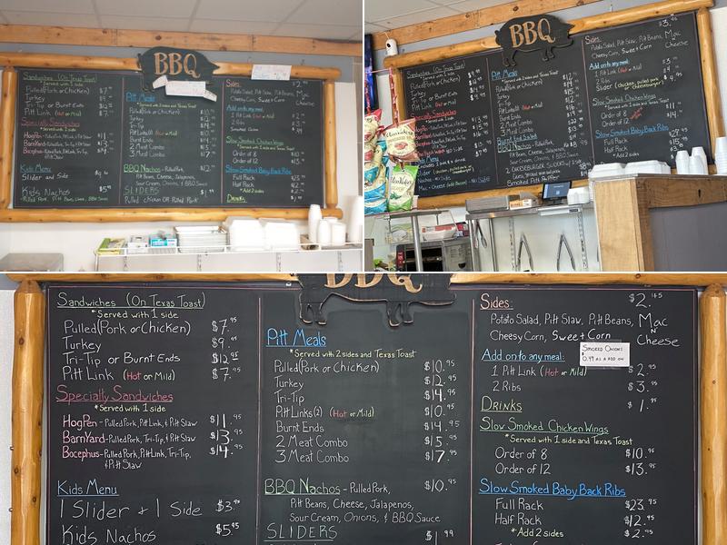 Pitts bbq Menu