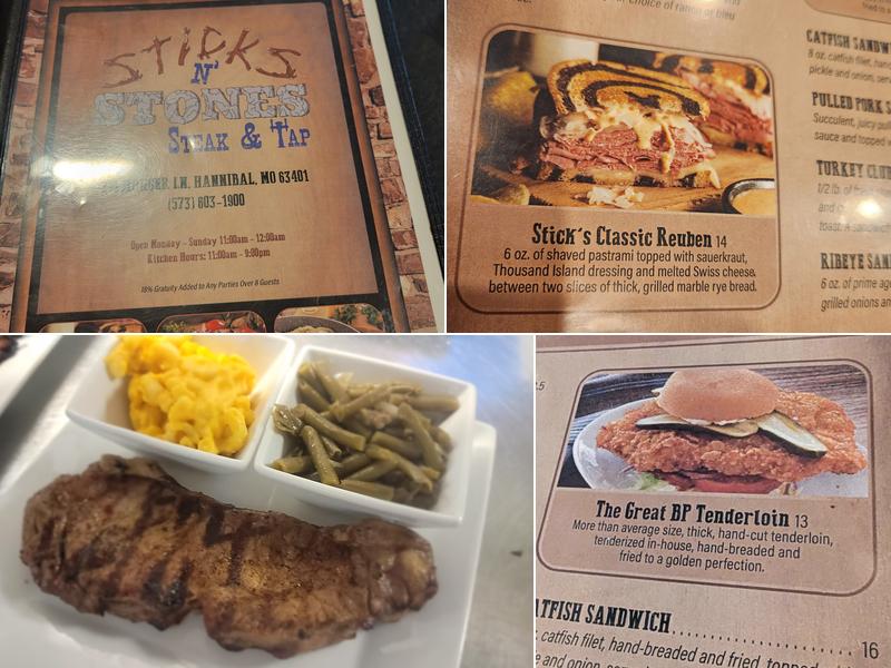 Sticks N Stones Steak & Tap Menu