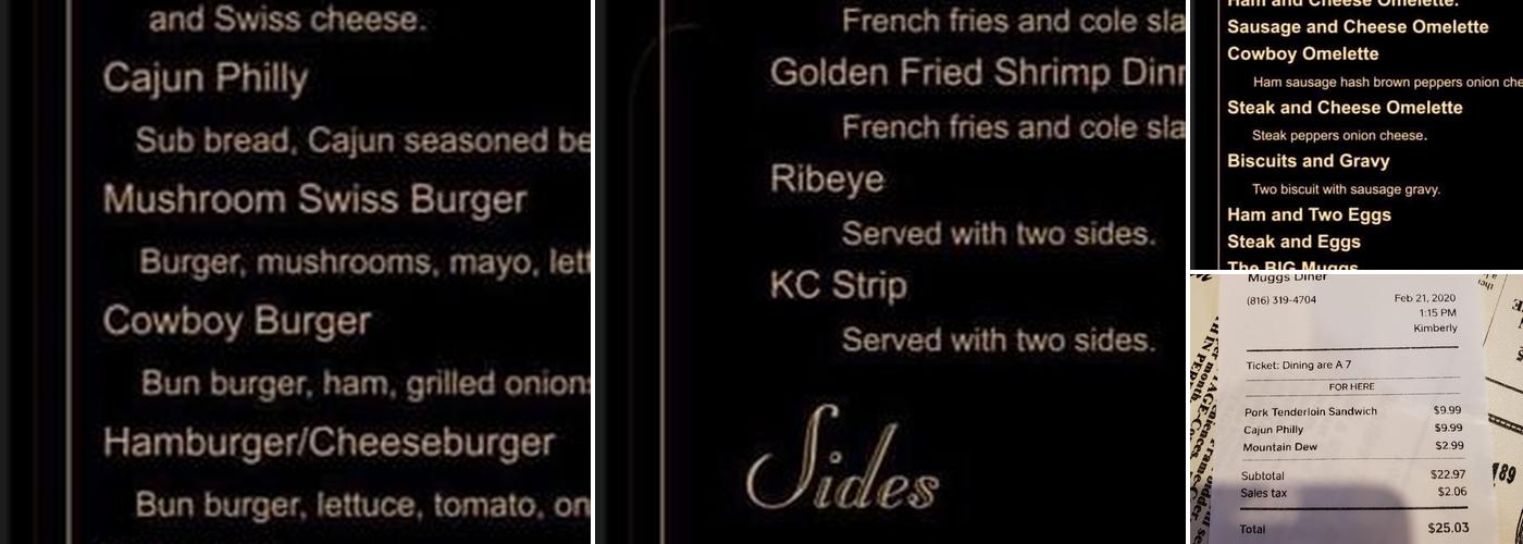 Muggs Diner Menu