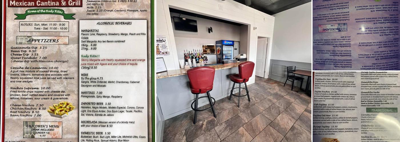 Rudy's Mexican Cantina & Grill Menu