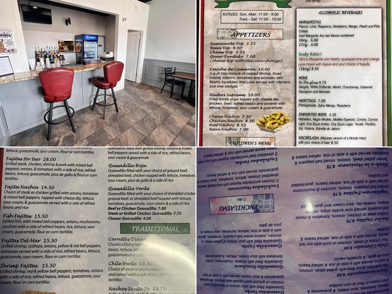 Rudy's Mexican Cantina & Grill Menu