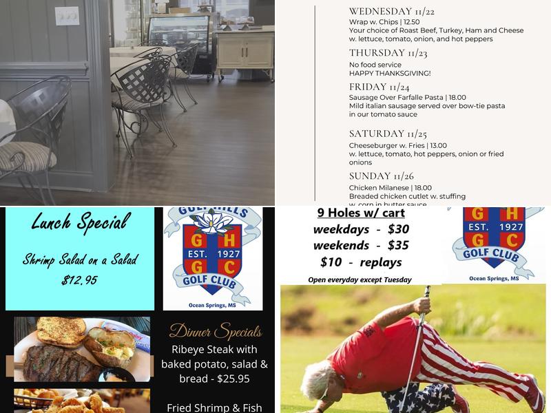 Capones Restaurant & Speakeasy @ Gulf Hills Golf Club Menu