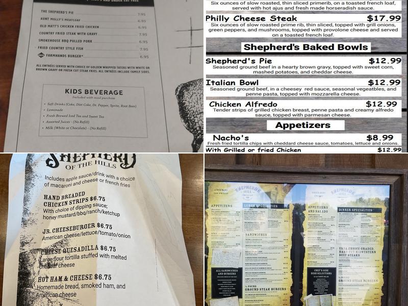 Shepherd’s Grill Menu