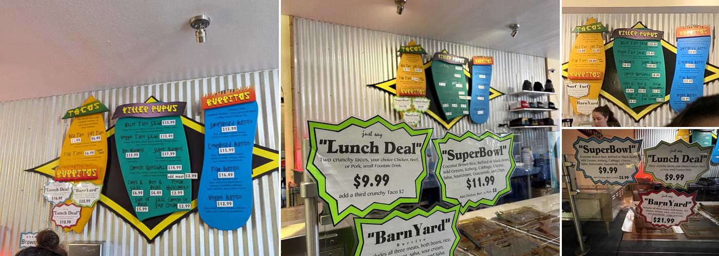 KillerTacos Menu