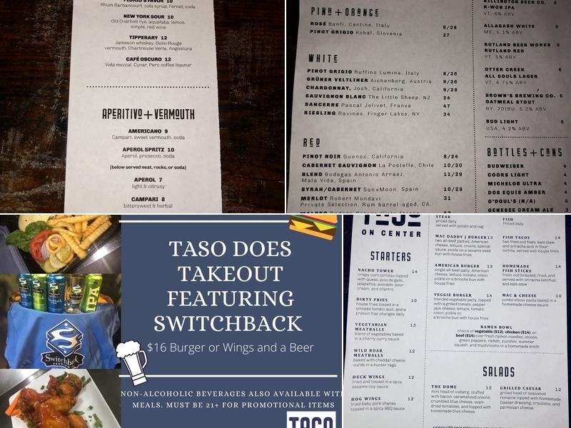 Taso On Center Menu