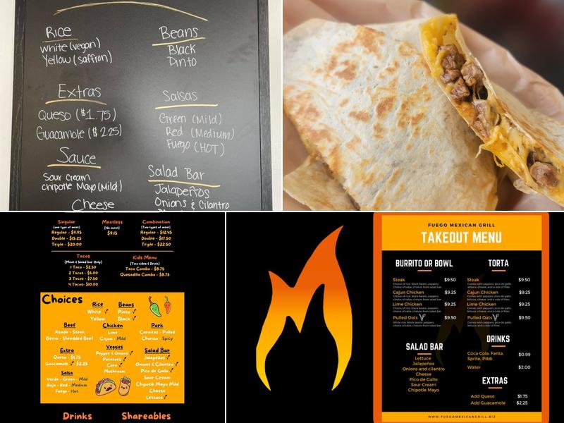 Fuego Mexican Grill LLC Menu