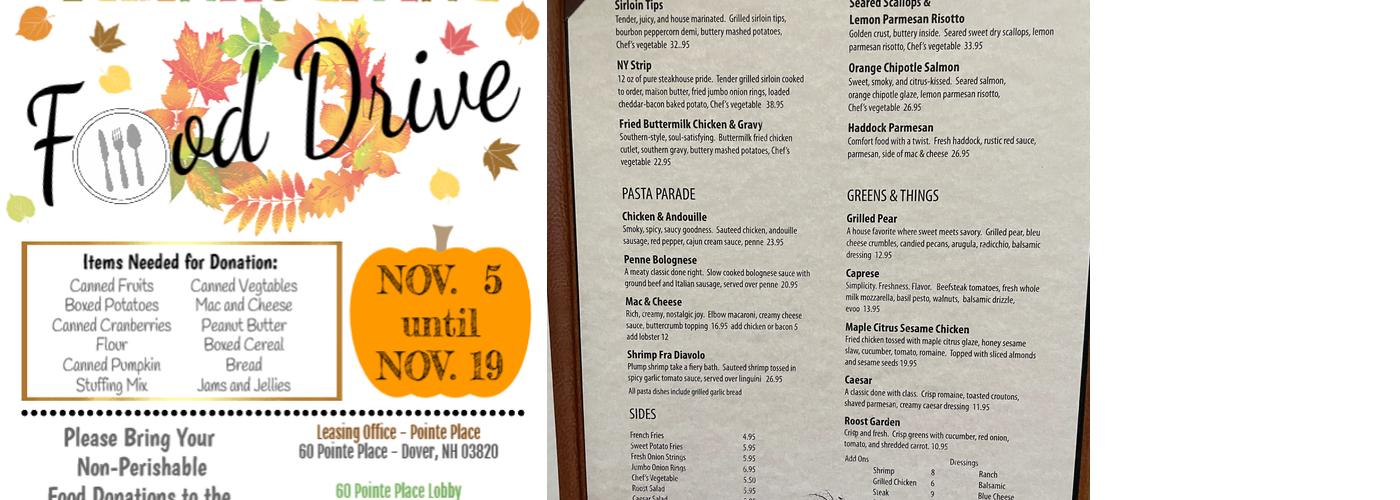 Roost Menu
