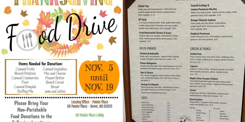 Roost Menu