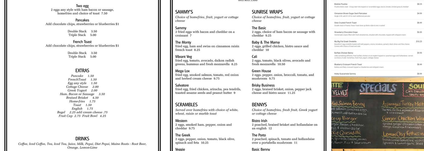 Fallen Leaf Bistro Menu