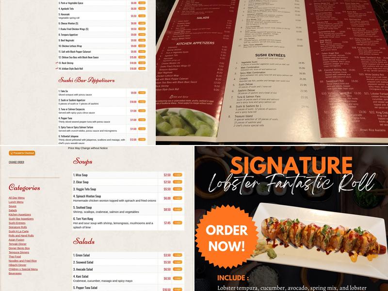 Kumo 27 Menu