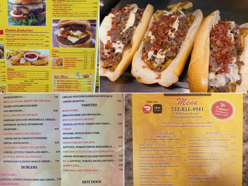 Big Bob's Original Philly Cheesesteaks Menu