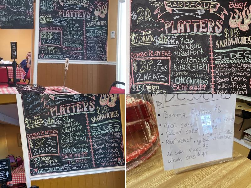 Back Alley Barbeque Menu
