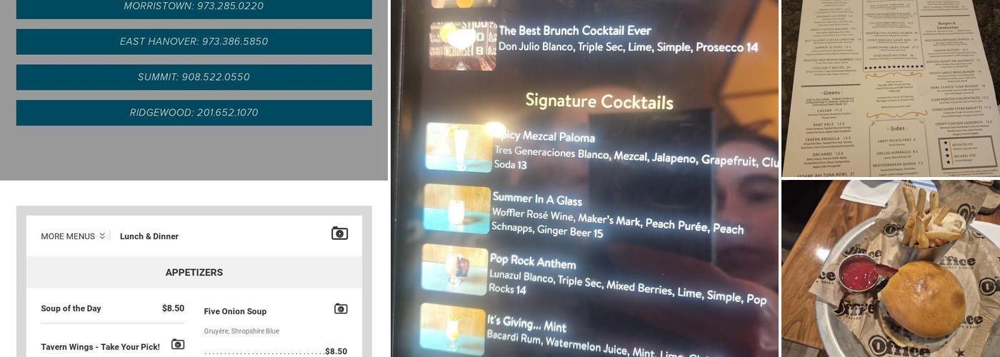 The Office Tavern Grill Menu