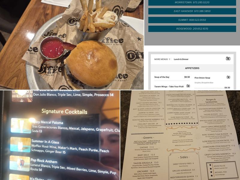 The Office Tavern Grill Menu