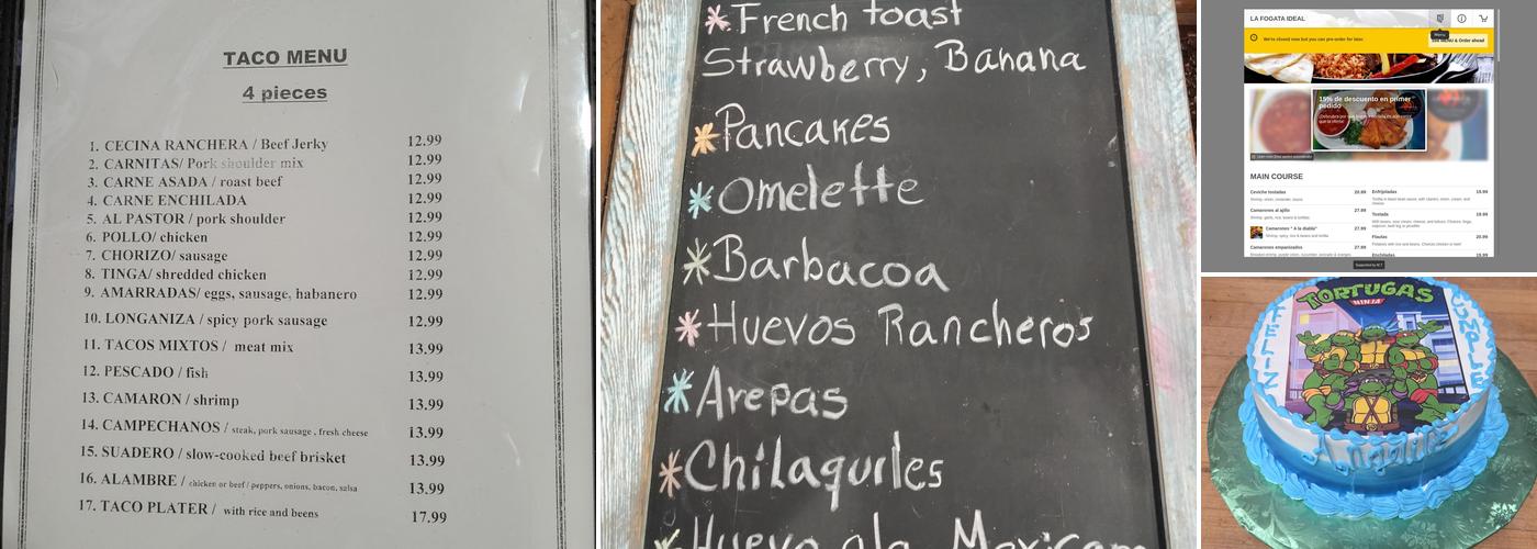 La Fogata Ideal Menu