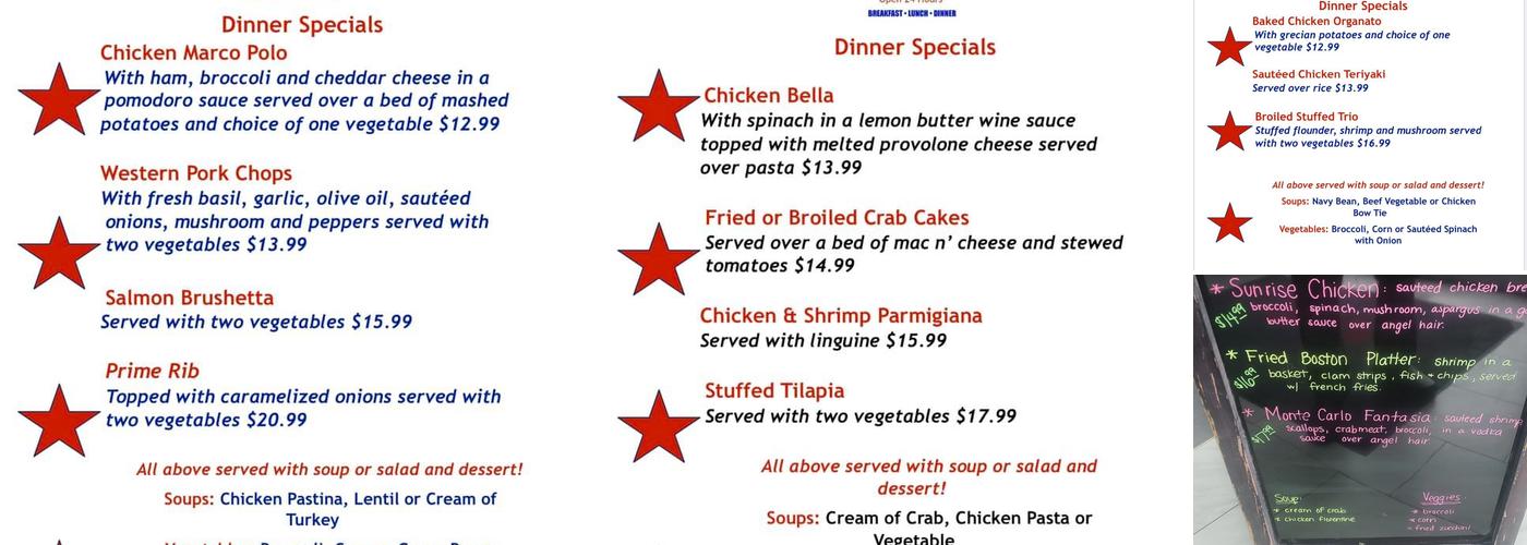 South Star Diner Menu