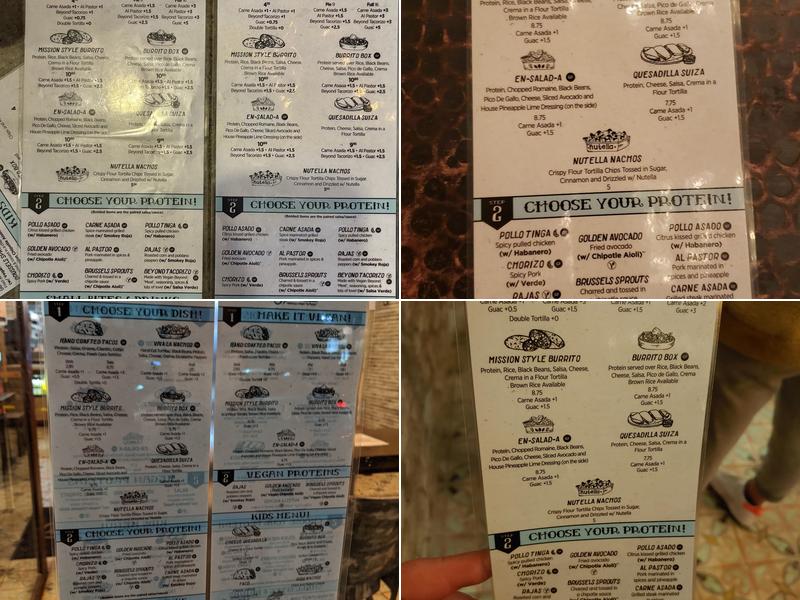 tacoria Menu