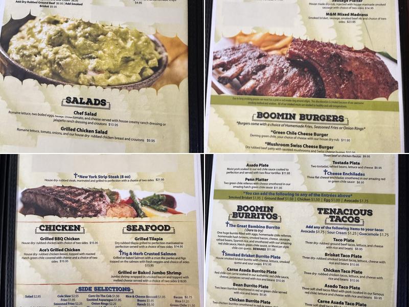 Cactus Cafe Menu
