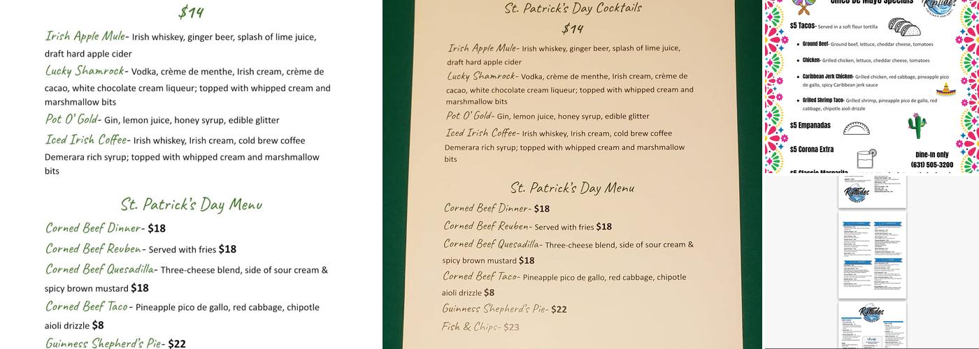 RipTides Cocktails and Grill Menu