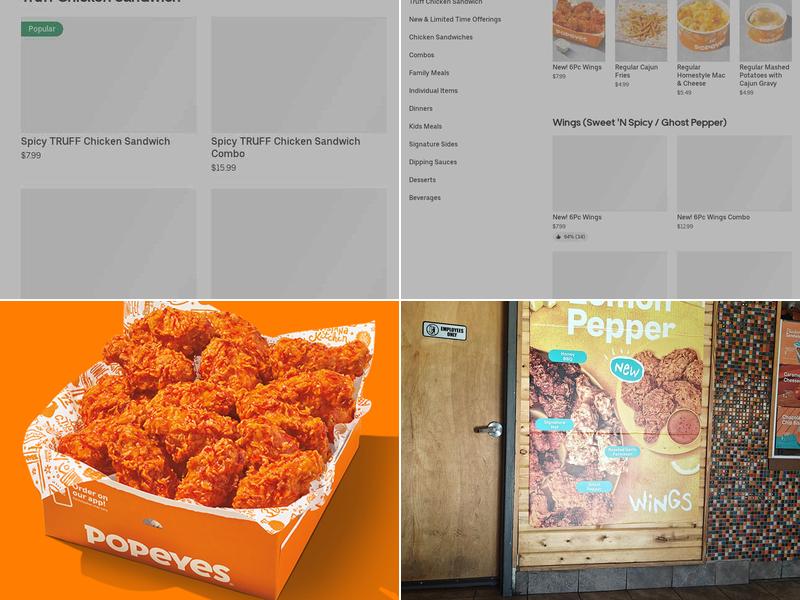 Popeyes Louisiana Kitchen Menu