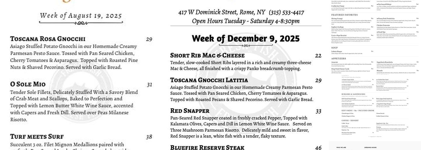 Sugarbeets Menu