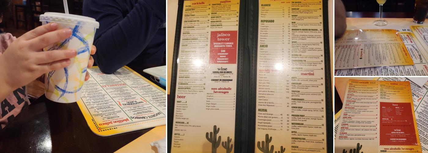 Jalisco Cocina Mexicana & Tequila Bar Menu