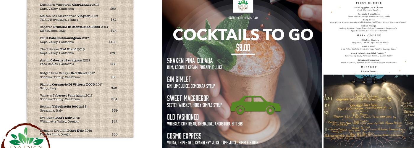 Radici Kitchen & Bar Menu
