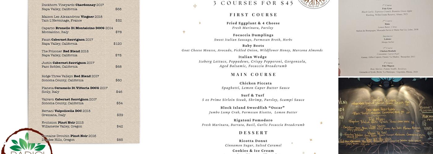 Radici Kitchen & Bar Menu