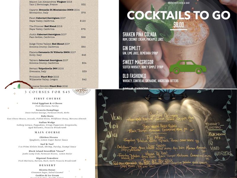 Radici Kitchen & Bar Menu