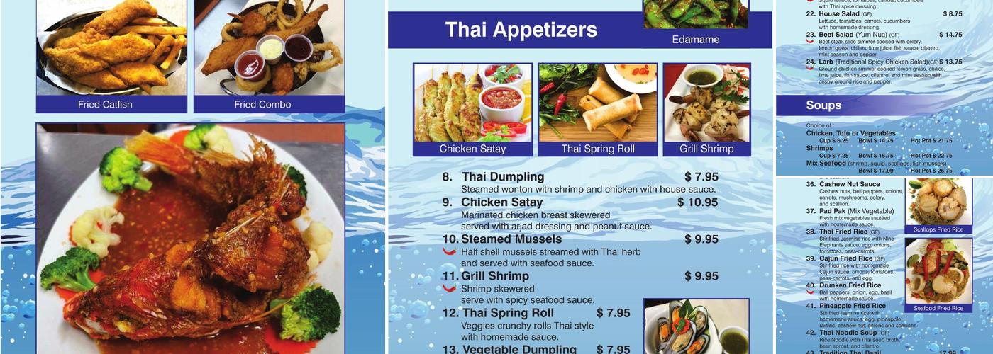 Nine Elephants Menu