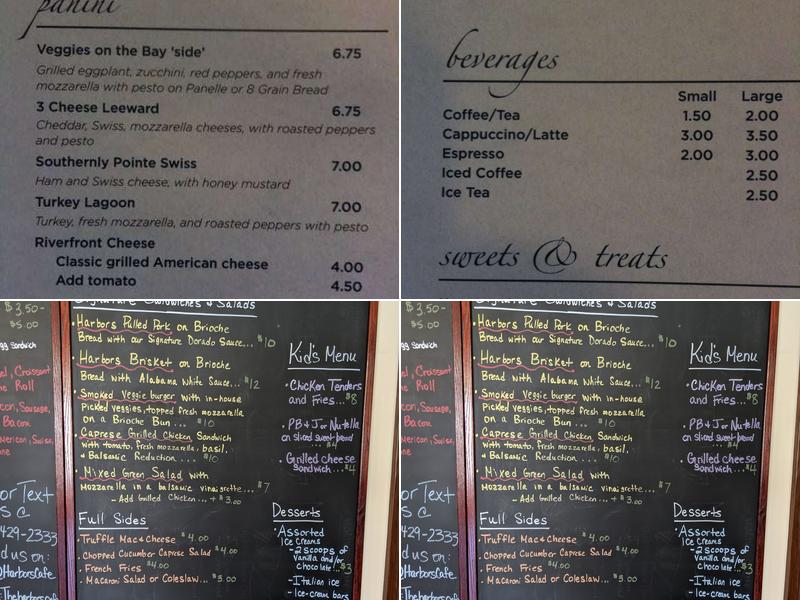 Harbors Cafe Menu