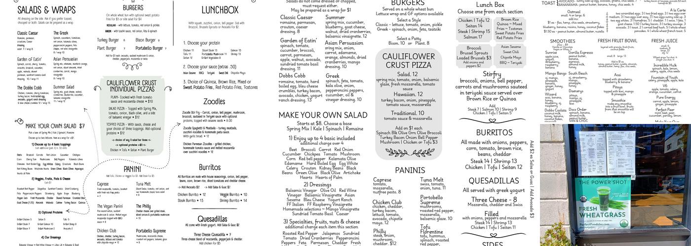 Sweet and Savory Menu