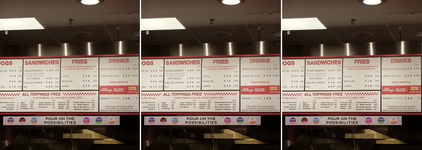 Five Guys Menu