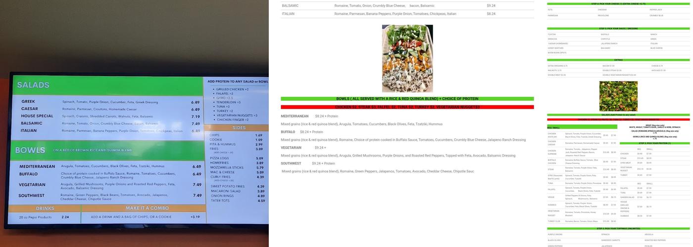 Lighter Side Eatery Menu