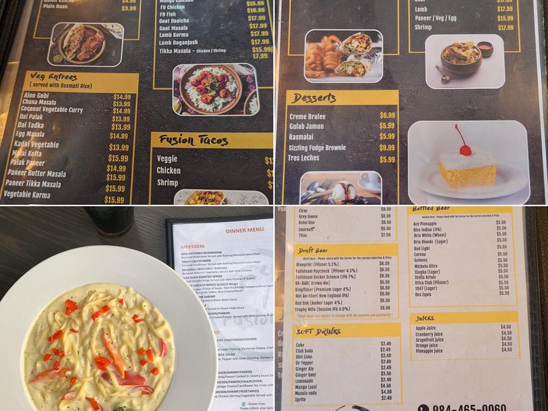 Fusion Nine Menu